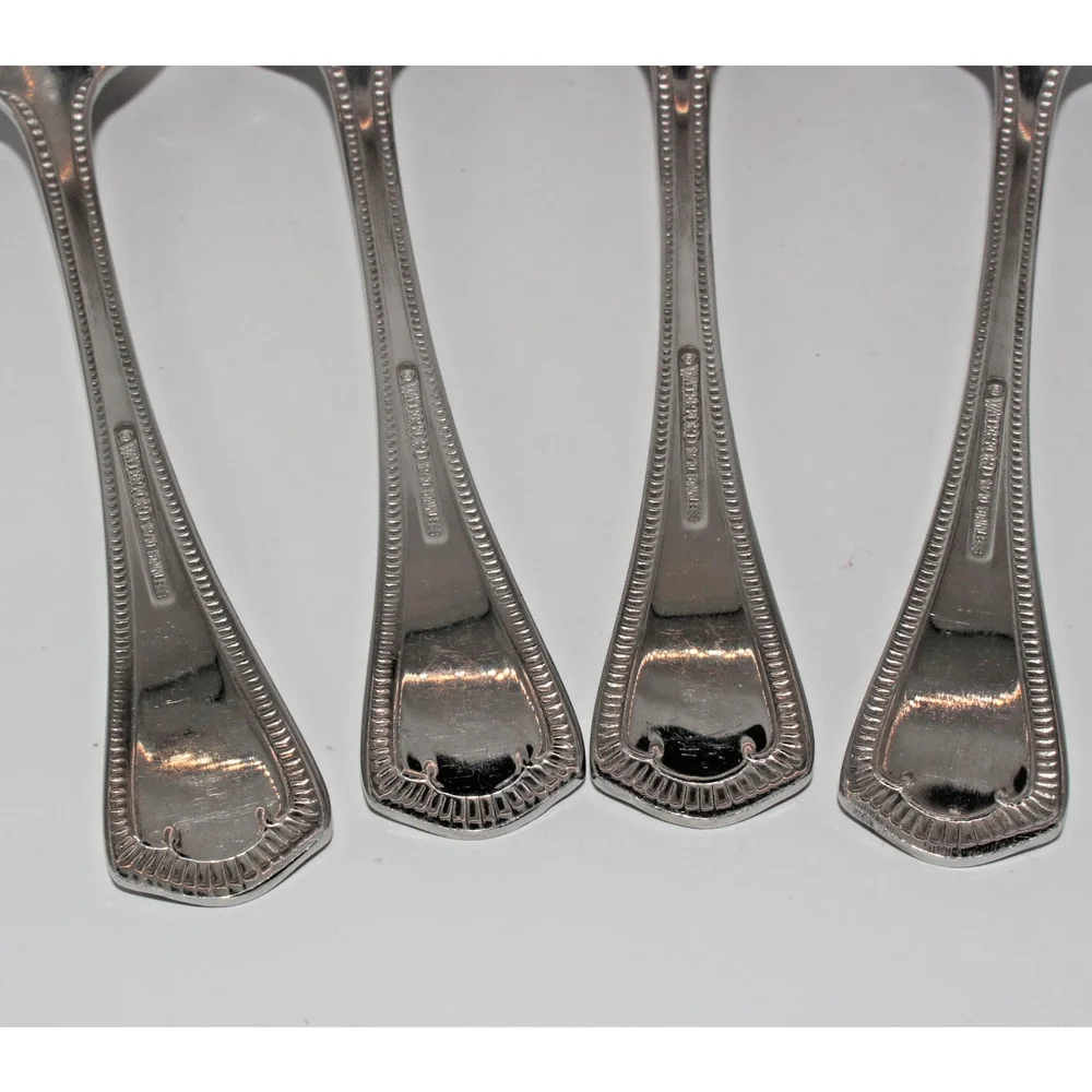 Vintage Waterford Somerset SET 4 Place Oval Soup 18/10 Spoon Stainless